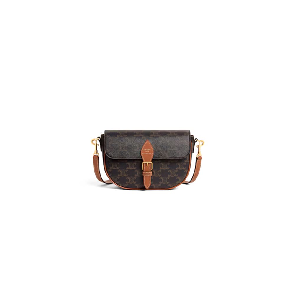 Celine SOFT SHOPPER BAG IN Triomphe Canvas and Calfskin