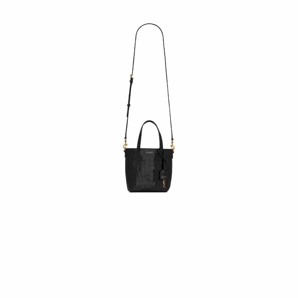 YSL Mini toy shopping Saint Laurent IN CROCODILE-EMBOSSED LEATHER