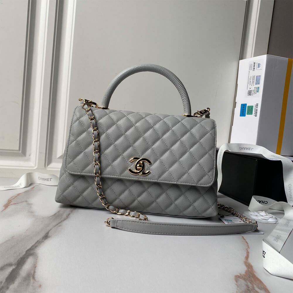 CHANEL Large Flap Bag With Top Handle(high-end grade) - Image 5