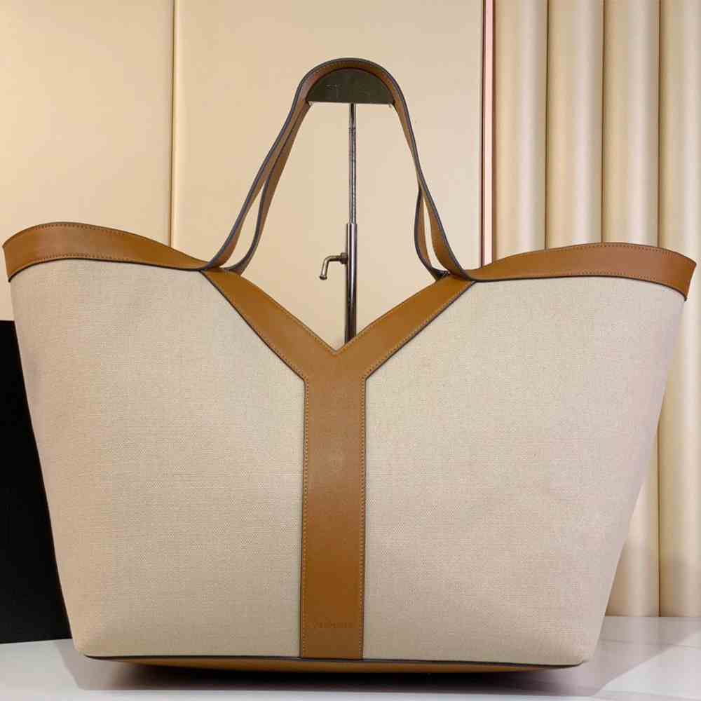 YSL Y TOTE IN CANVAS AND LEATHER(HIGH-END GRADE) - Image 8