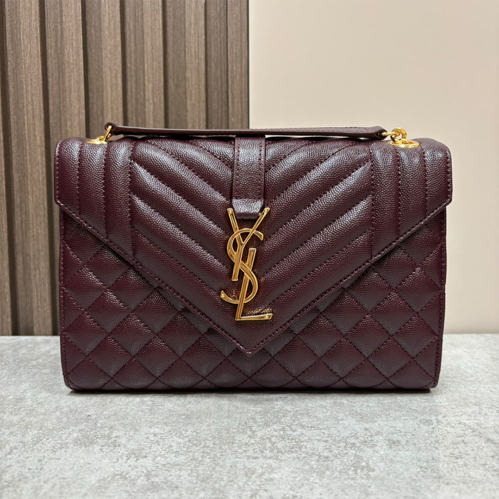YSL envelope medium in grained leather - Image 7