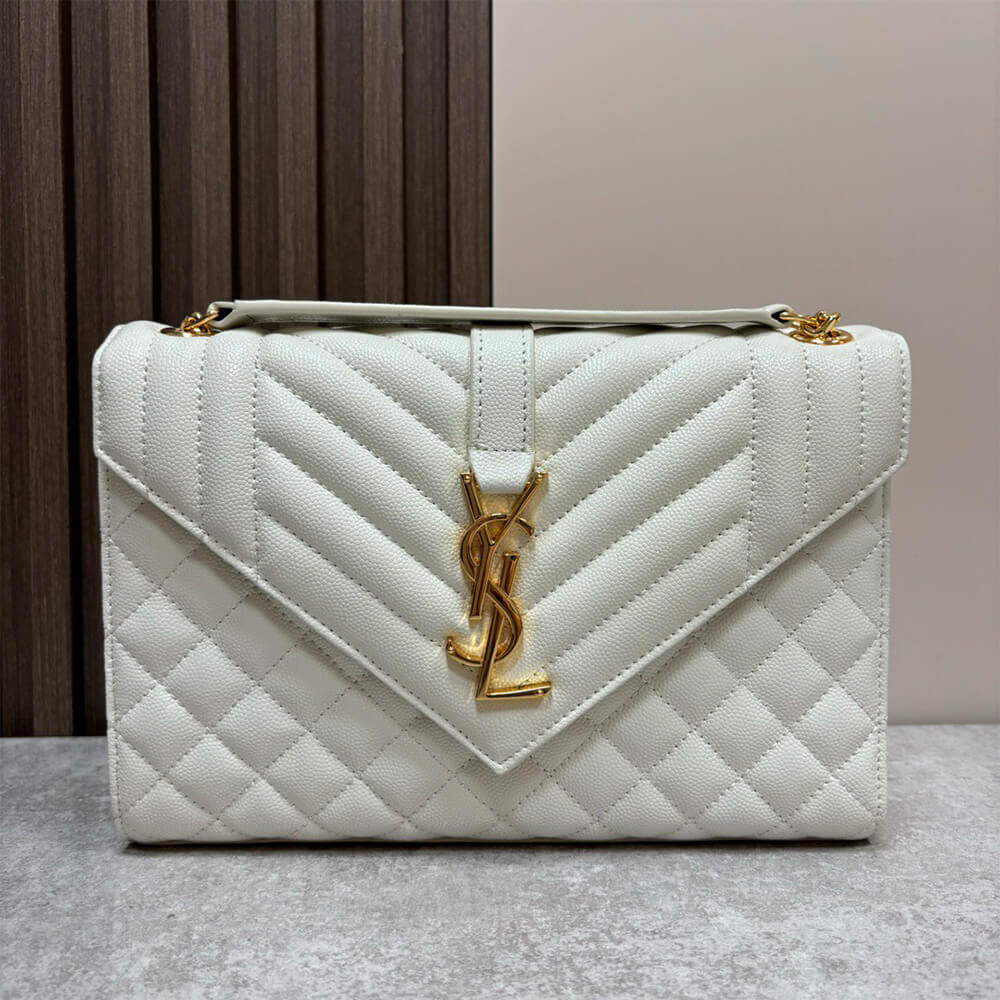 YSL envelope medium in grained leather - Image 5
