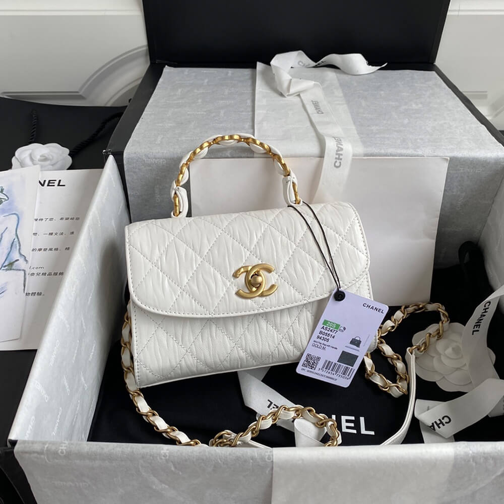 CHANEL Mini Flap Bag with Top Handle - Image 3