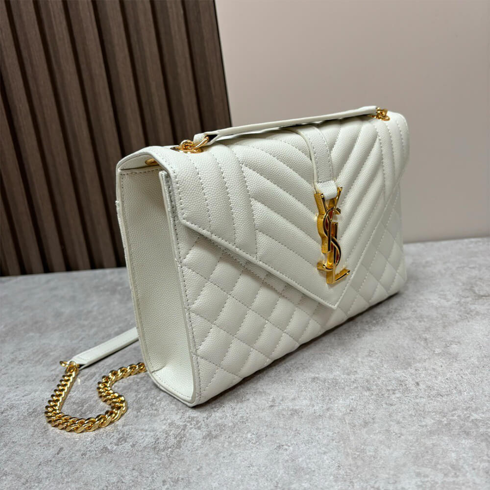 YSL envelope medium in grained leather - Image 8