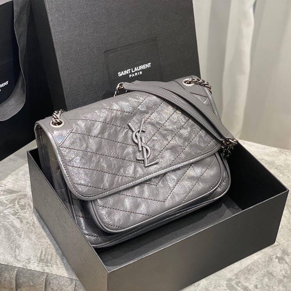 Alternative view of SAINT LAURENT NIKI MEDIUM IN CRINKLED VINTAGE LEATHER