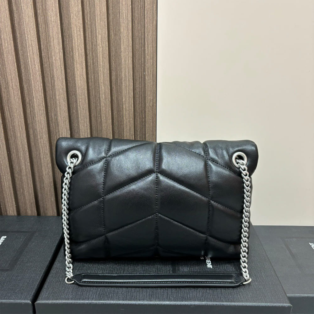 Alternative view of YSL PUFFER small in suede(HIGH-END GRADE)