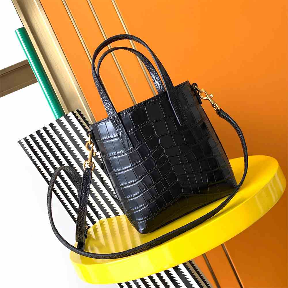 Alternative view of YSL Mini toy shopping Saint Laurent IN CROCODILE-EMBOSSED LEATHER