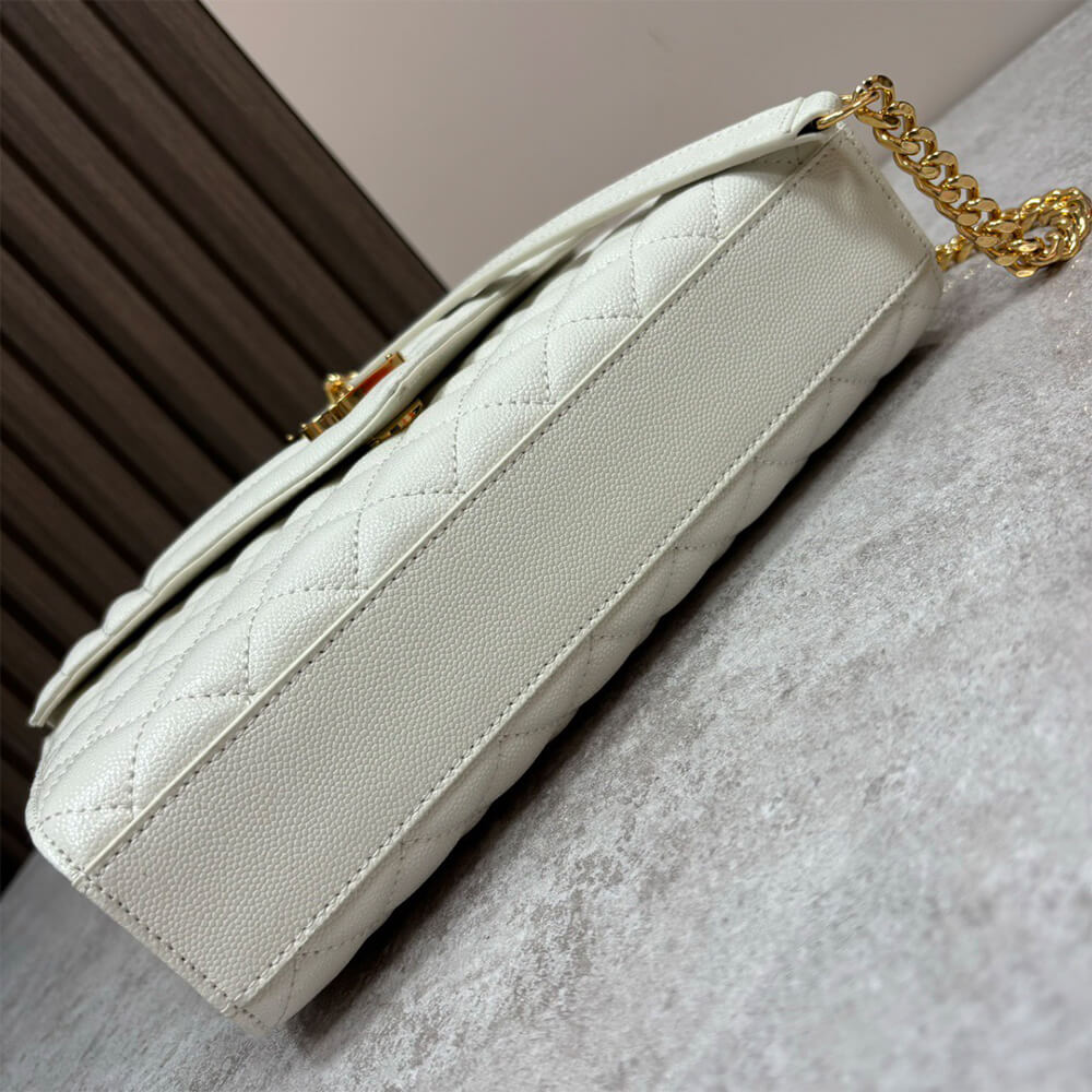Alternative view of YSL envelope medium in grained leather