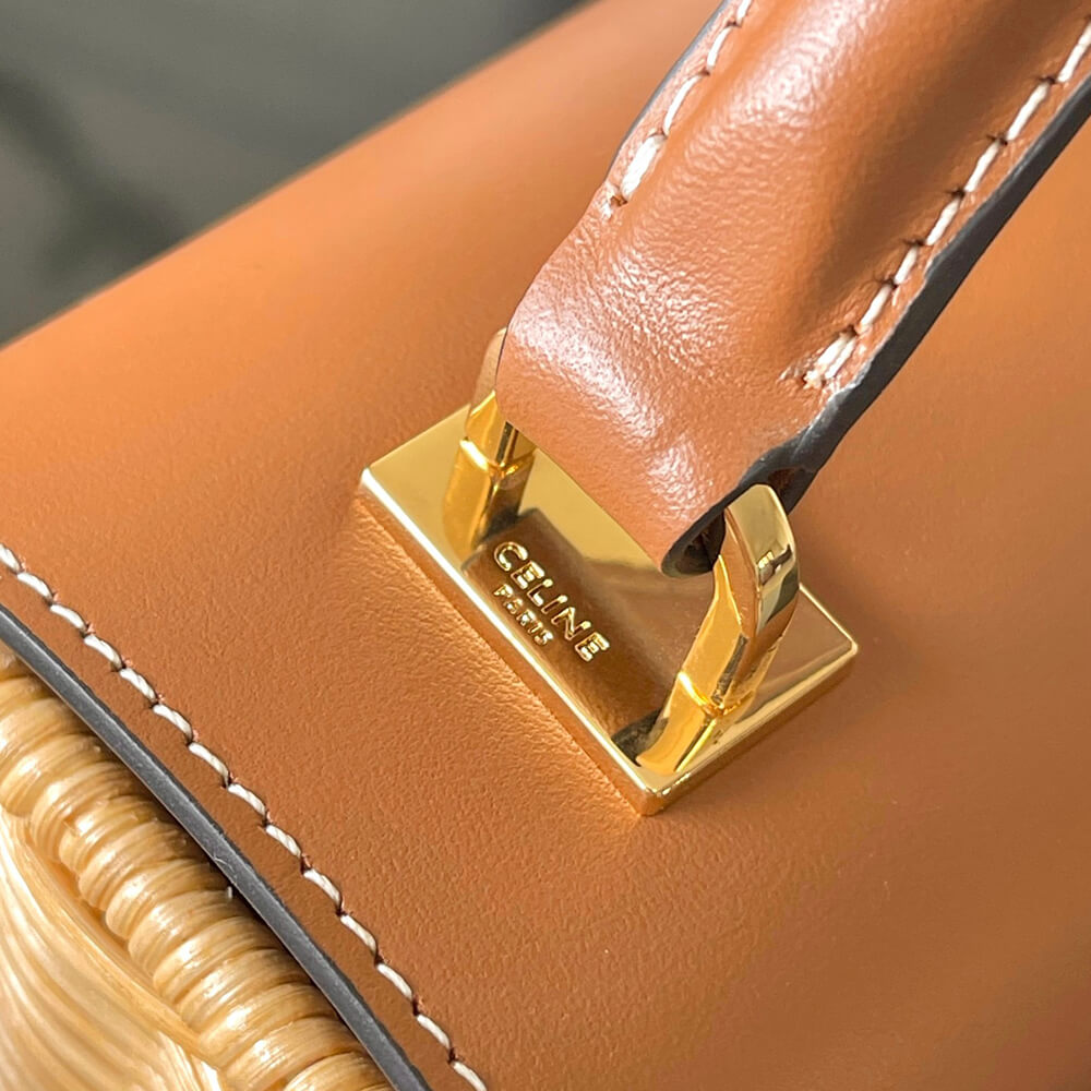 Alternative view of CELINE TEEN GARANCE BAG IN WICKER AND NATURAL CALFSKIN(HIGH-END GRADE)