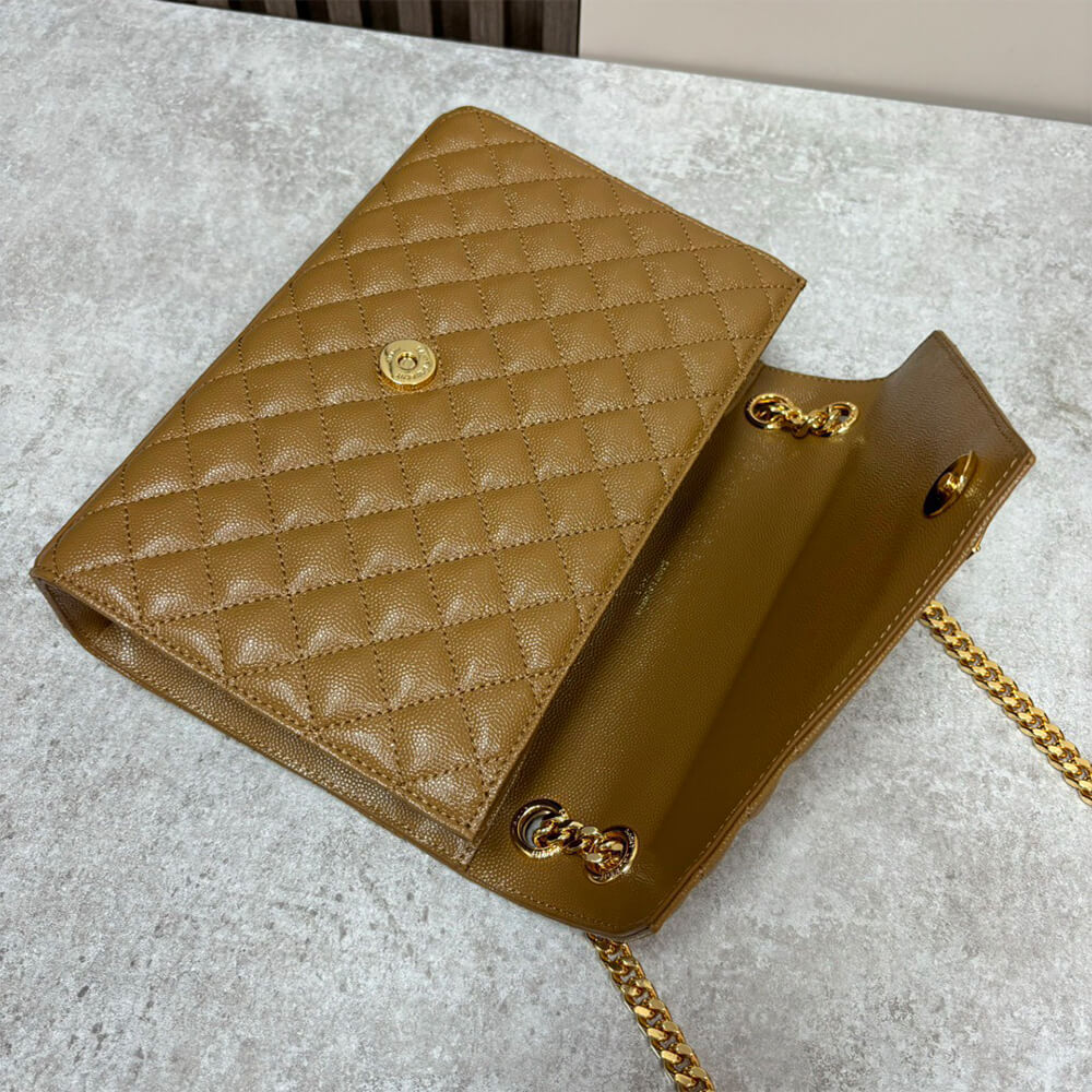 Alternative view of YSL envelope medium in grained leather