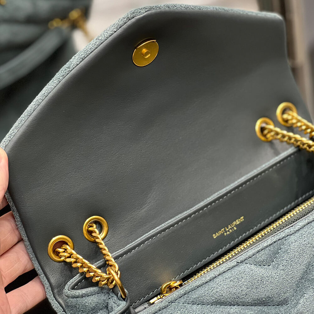 Alternative view of LOULOU SMALL CHAIN BAG IN “Y” QUILTED SUEDE