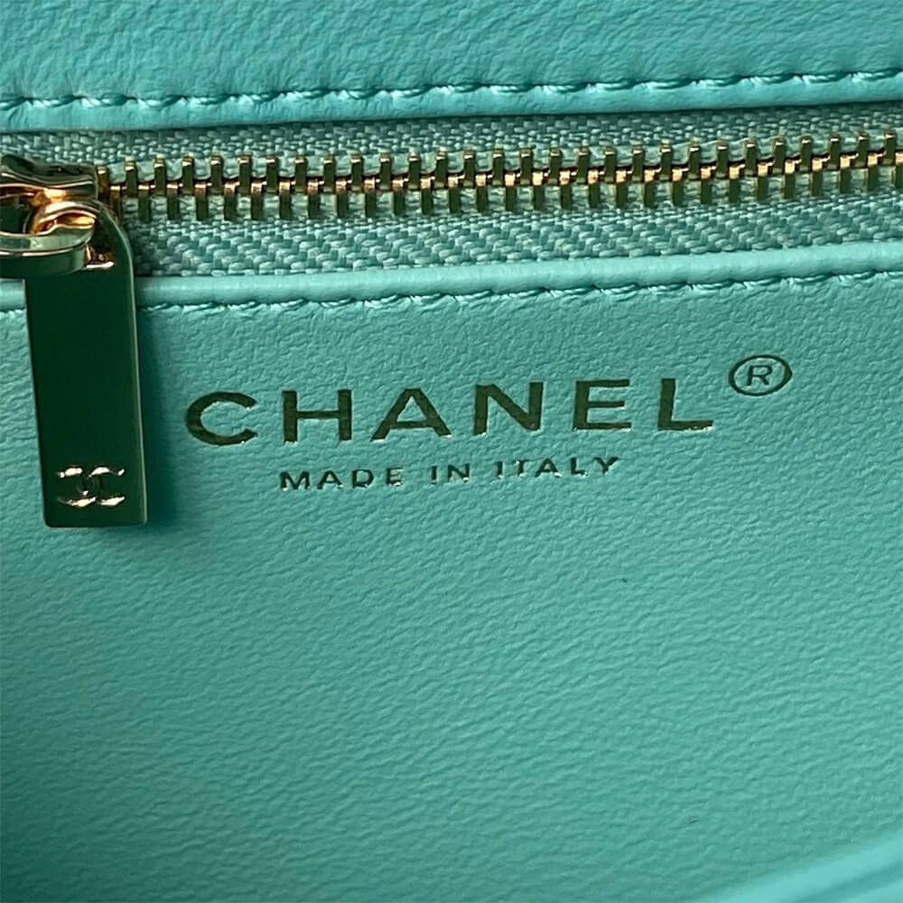 CHANEL Mini Flap Bag with Top Handle(HIGH-END GRADE) - Image 8