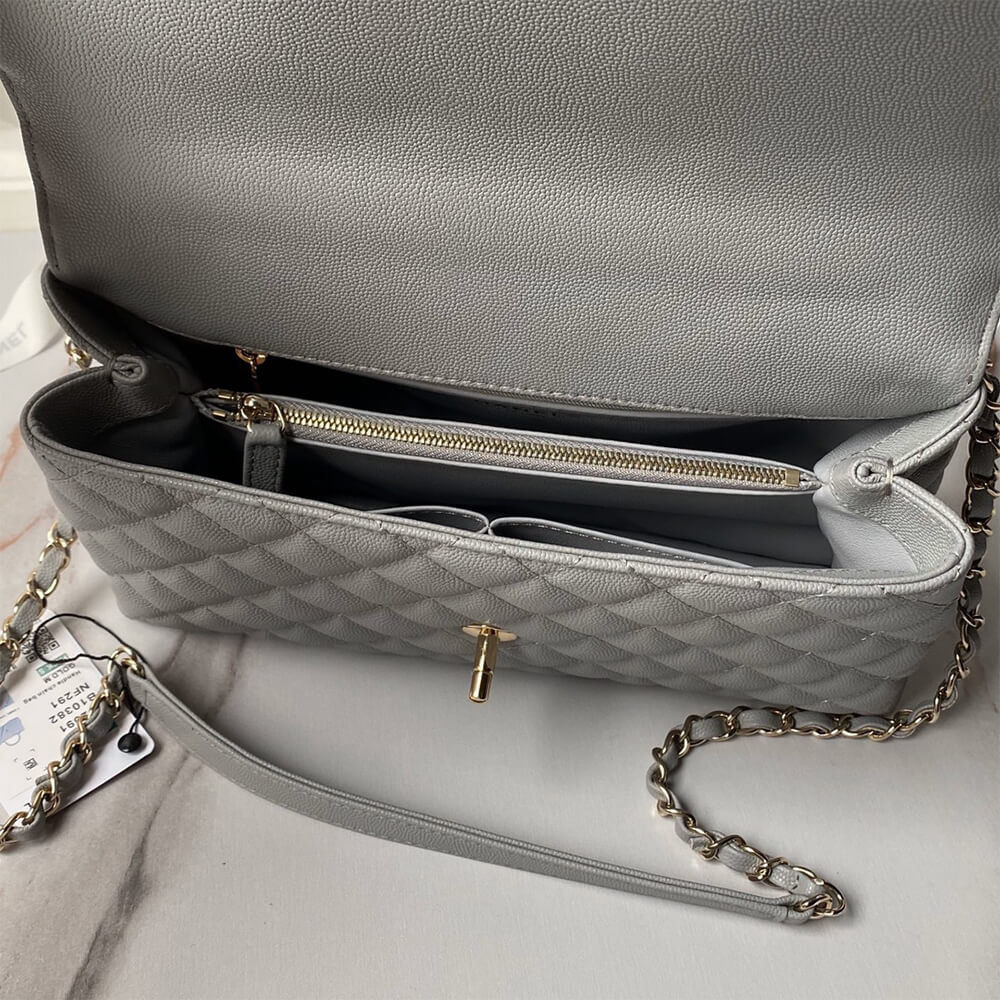 CHANEL Large Flap Bag With Top Handle(high-end grade) - Image 8