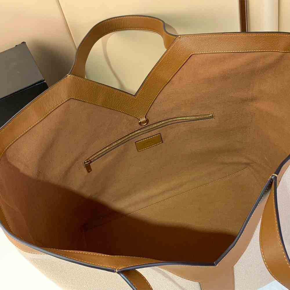 YSL Y TOTE IN CANVAS AND LEATHER(HIGH-END GRADE) - Image 4