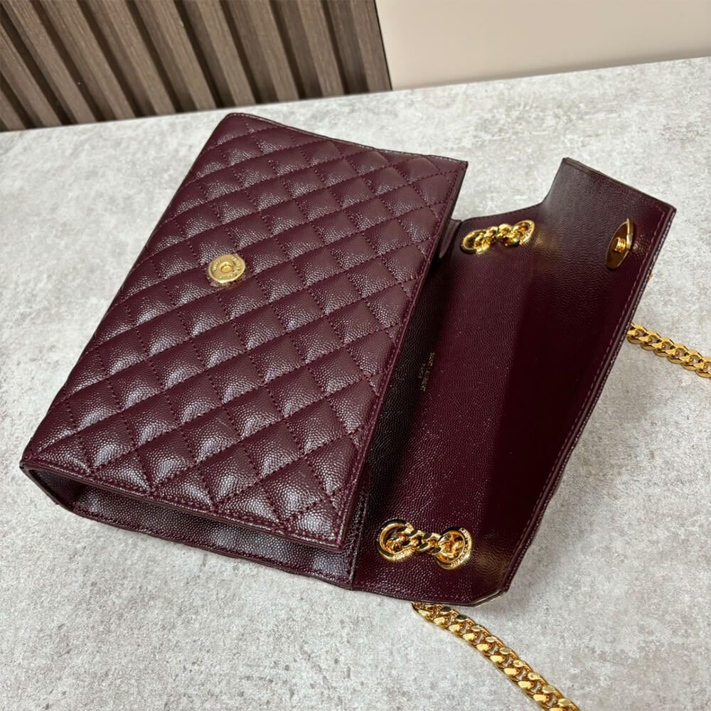 YSL envelope medium in grained leather - Image 3